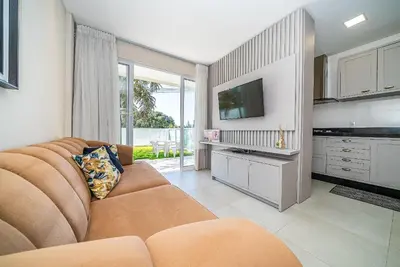 A planta de 191 - Apartamento Garden na Praia de Mariscal