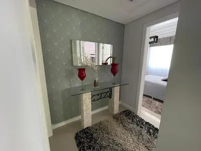 Uma cama ou camas num quarto em Apartamento com 3 suítes a 300 metros da praia
