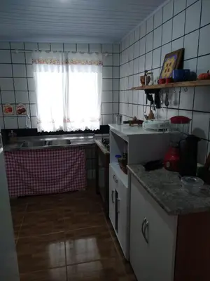 A planta de Casa Zimbos - 150 metros da praia