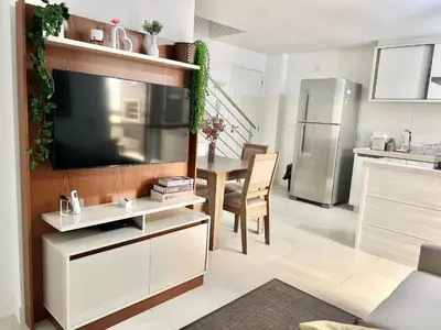 A planta de Duplex! Apto duplex na Praia de Palmas! BR03I