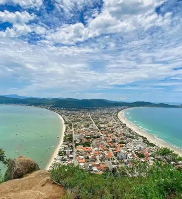 A planta de 154 - Apartamento Vista Mar na Praia de Canto Grande