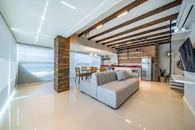 A planta de 110 - Cobertura com vista panorâmica em 4 ilhas