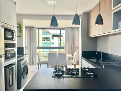 A cozinha ou kitchenette de Perfeito! Apto a 200m do Mar! BI08I
