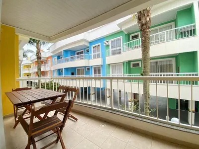Uma varanda ou terraço em B719 - Apto para 06 pessoas com piscina perto da praia