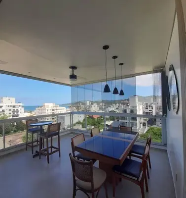 Uma varanda ou terraço em Cobertura Vista Mar