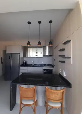 A cozinha ou kitchenette de Cobertura Vista Mar