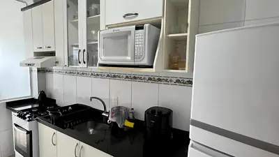 A cozinha ou kitchenette de Apto Almeida e Moraes Frente Mar Balneário Camboriú