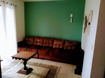 Uma área de estar em Casa em Mariscal a 140mts da praia