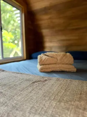 Uma cama ou camas num quarto em Glamping Cabanas do Estaleiro