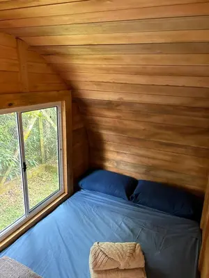 Uma cama ou camas num quarto em Glamping Cabanas do Estaleiro