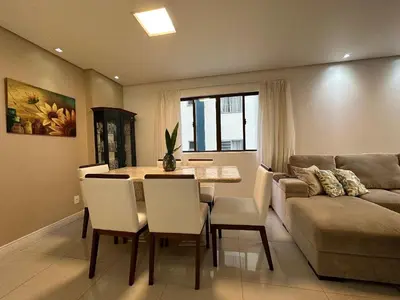 Uma área de estar em DA01- 3 Quartos | Vista Mar | Churrasq e Garagem