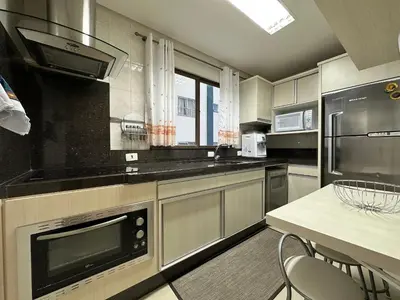 A cozinha ou kitchenette de DA01- 3 Quartos | Vista Mar | Churrasq e Garagem