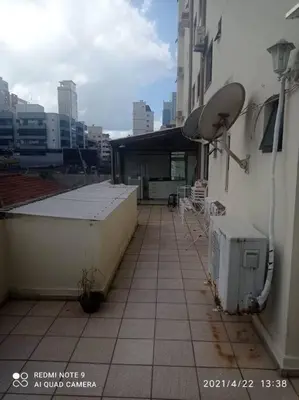 A planta de Ap 1 quadra da praia 120 m totalmente climatizado