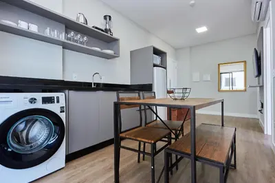 A planta de CÓD. 1129 - Apartamento com 01 quarto, vista mar com rooftop, e piscina