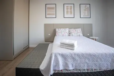 Uma cama ou camas num quarto em Villa Francione