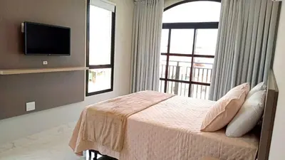 Uma cama ou camas num quarto em PRV-108 Dpto moderno en Canto Grande