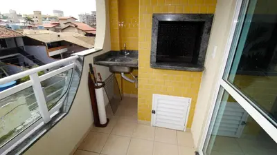 Uma varanda ou terraço em 1014 - Apartamento no centro de Bombinhas