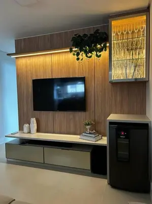 A cozinha ou kitchenette de Praia de Palmas Apto Novo, Vista para o mar.