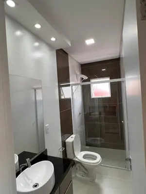 Uma casa de banho em Apartamento De Praia em Bombinhas