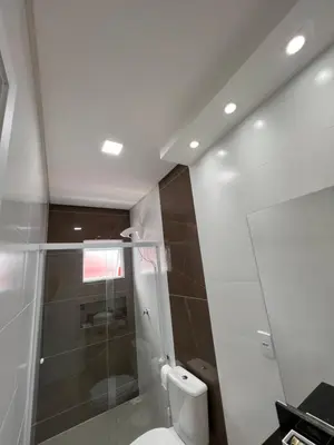 Uma casa de banho em Apartamento De Praia em Bombinhas