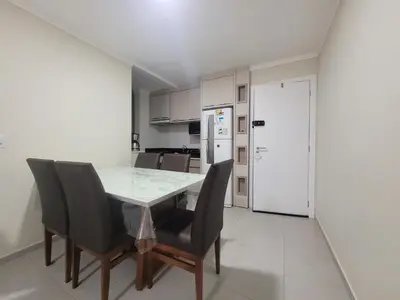 A cozinha ou kitchenette de Apartamento aconchego.