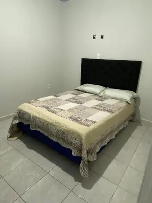 Uma cama ou camas num quarto em AP completo a 5 min da Praia, Itapema-SC