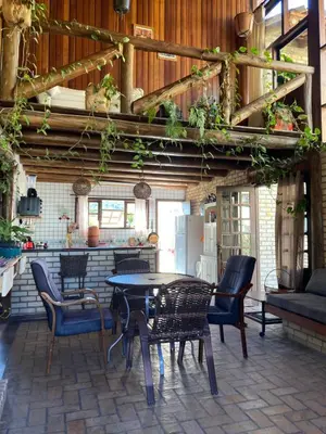 A planta de Quarto em Chalé Rústico e Aconchegante - Piso Superior