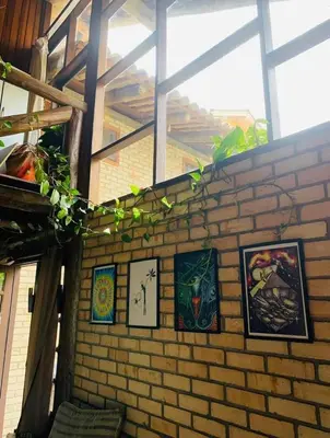 A planta de Quarto em Chalé Rústico e Aconchegante - Piso Superior
