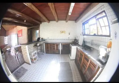 A cozinha ou kitchenette de Quarto em Chalé Rústico e Aconchegante - Piso Superior