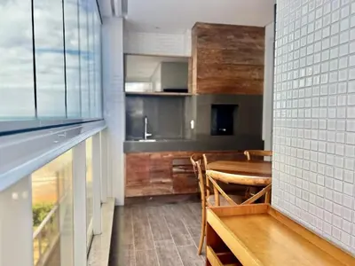 A cozinha ou kitchenette de Vista mar! Apto alto padrão! ZS26H