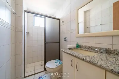 A planta de Apto vista mar c/ churrasq. em Itapema GBL601