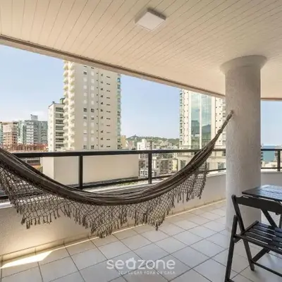 Apto vista mar c/ churrasq. em Itapema GBL601