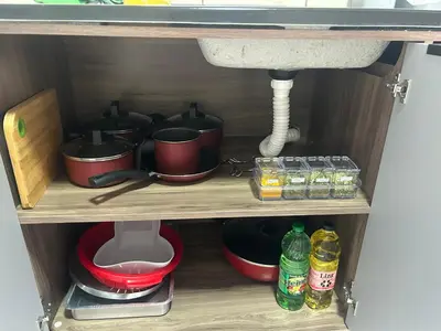 A cozinha ou kitchenette de Casa completa - Governador Celso Ramos à 15min da praia de palmas