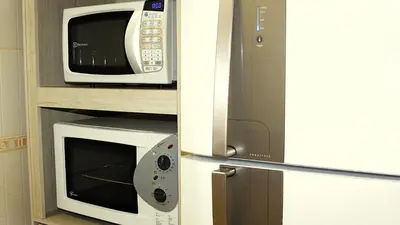 A cozinha ou kitchenette de 1045 - Apartamento no centro de Bombinhas a 50mts do mar