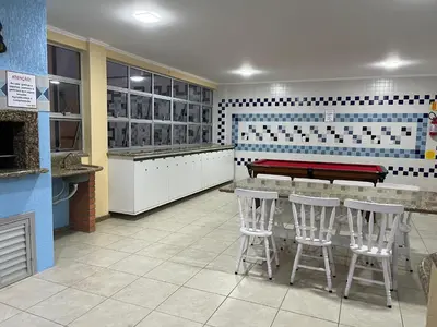A cozinha ou kitchenette de apartamento na praia de Porto belo - SC
