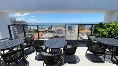 Uma varanda ou terraço em Villa Francione Fltas em Bombas