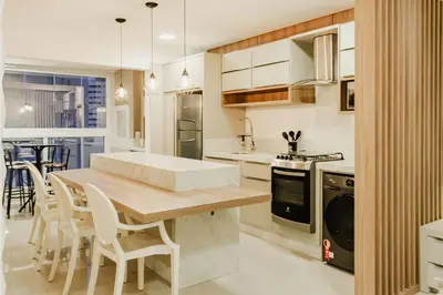 A cozinha ou kitchenette de Alto Padrão em Itapema, 8min a pé até o Mar FN8750