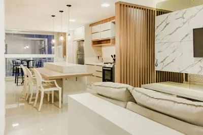 A cozinha ou kitchenette de Alto Padrão em Itapema, 8min a pé até o Mar FN8750
