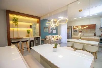 A cozinha ou kitchenette de Brisas do Sul 102 - Apto 2 quartos - 150 metros da Praia do Mariscal!