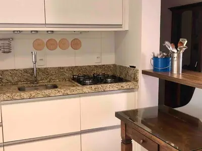 A cozinha ou kitchenette de Muito confortável, vista do mar, todo climatizado