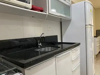 A cozinha ou kitchenette de B778 - Apto próx. do mar p/ 5 pessoas em Bombas SC