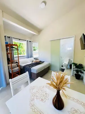 Uma televisão e/ou sistema de entretenimento em Casa com banheira
