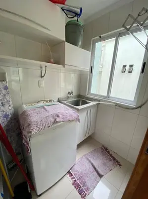 A planta de Lindo apartamento aconchegante na quadra do mar