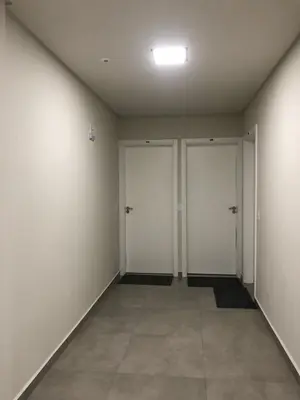 A planta de Apto 70m² no centro de Porto Belo