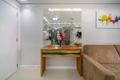 Uma área de estar em Bombinhas Summer Beach APT 333