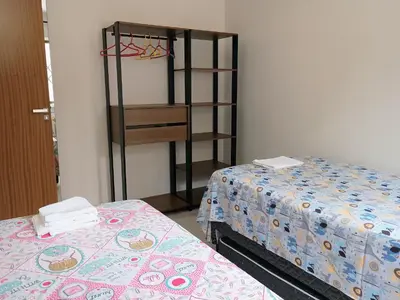 A planta de Amplo apartamento para aluguel diário numa das melhores praias de SC.