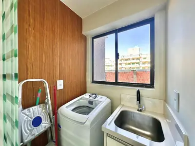 A planta de Apartamento 70m da praia em Bombinhas