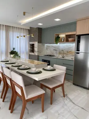 A planta de 165- Apartamento de 3 quartos na praia de Canto Grande