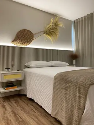 A planta de 165- Apartamento de 3 quartos na praia de Canto Grande