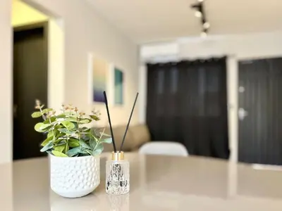 A planta de 003 - Apartamento com 2 dormitórios na praia de Bombas